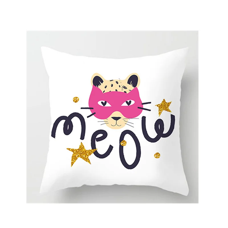 Чехол для подушки красного цвета с милым рисунком наволочка буквенным принтом