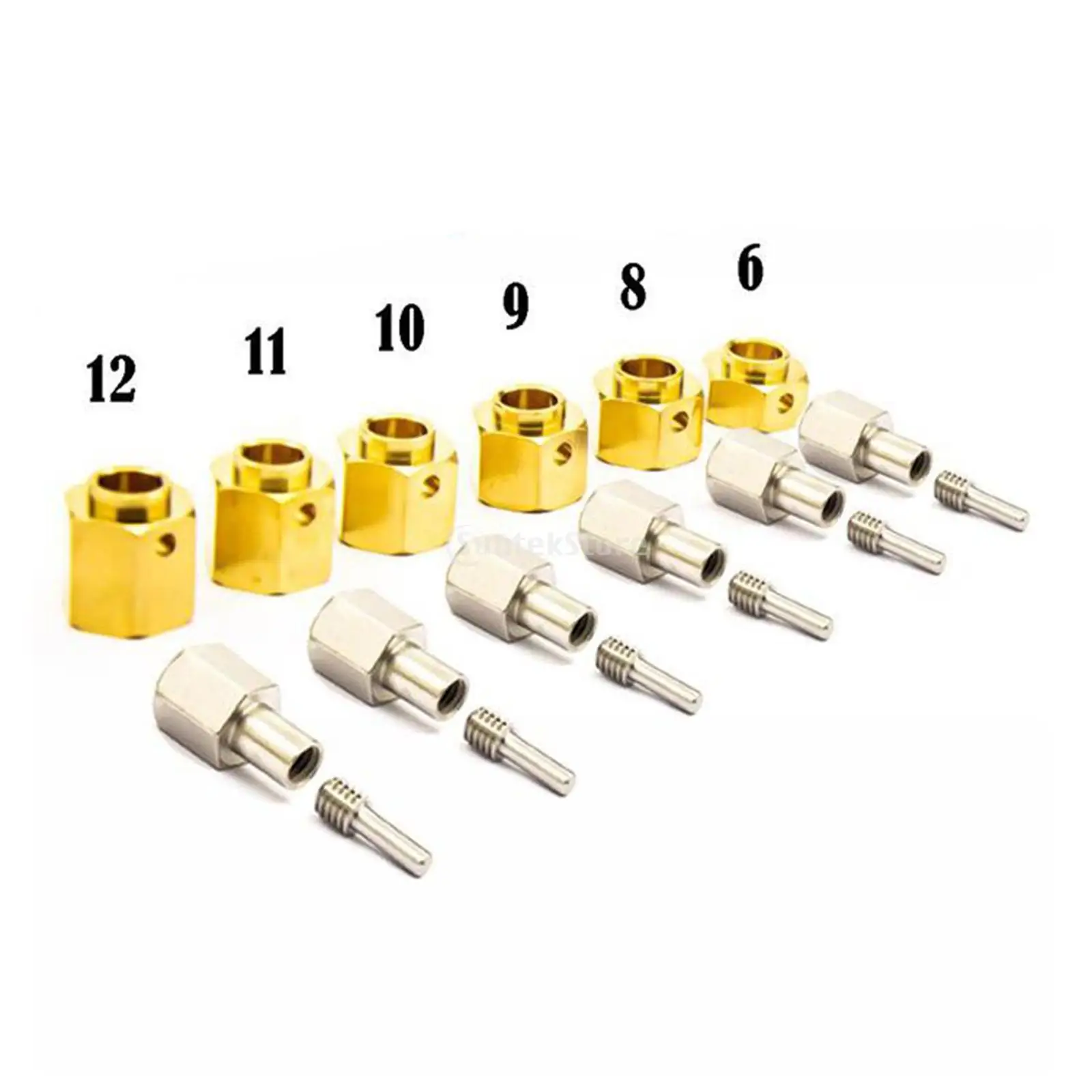 

Brass Connector Copper DIY Motor Flexible Shaft Coupling Joint Connector with Screws for TRX4 TRX6 RC Model Motor