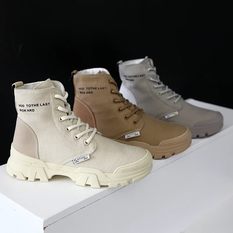 FOXONDO/мотоботы женские осенние ботильоны на резиновой толстой подошве со