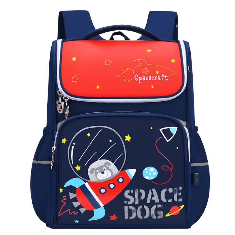 Детский ортопедический рюкзак, модная Водонепроницаемая школьная сумка из ткани Оксфорд с милым 3D рисунком ракеты, для девочек
