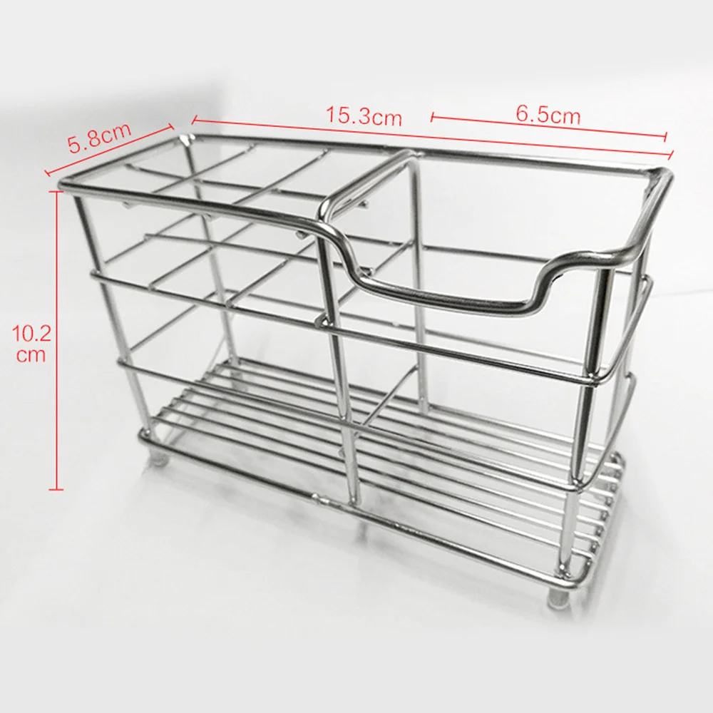 

Stainless Steel Toothbrush Holder Metal Toothpaste Holder Bathroom Storage Rack