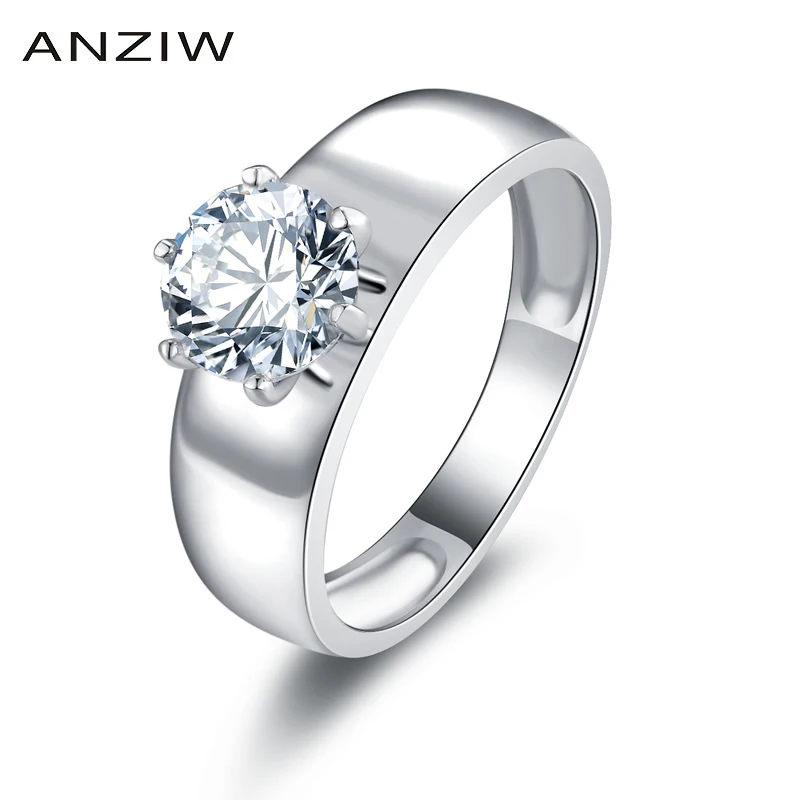 

Женское серебряное обручальное кольцо SONA NSCD, обручальное кольцо с круглой огранкой, 7 мм, 925 пробы