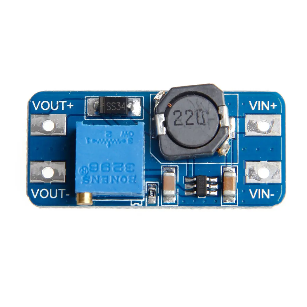 

2021 New MT3608 DC DC Step Up Module Adjustable Converter Booster Power Supply Output 2A