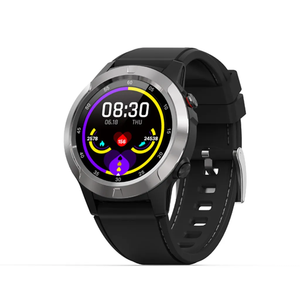 Серебристый smart watch hot sales GPS Smart Watch Blueteeth IP67 Waterproof Smart Watch Smart Men Watch dropshipping - Цвет: Серебристый