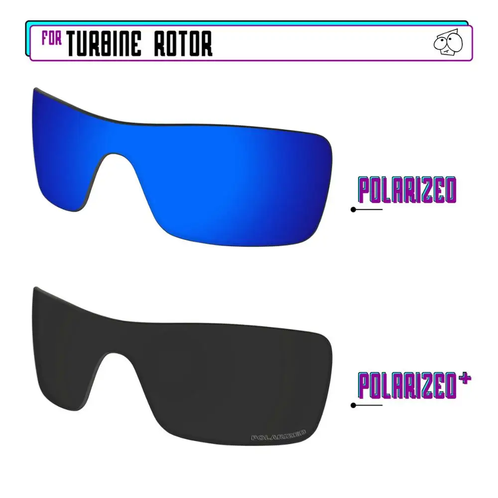 

Поляризованные Сменные линзы EZReplace для солнцезащитных очков Oakley с турбинным ротором-черный P Plus-Navy P