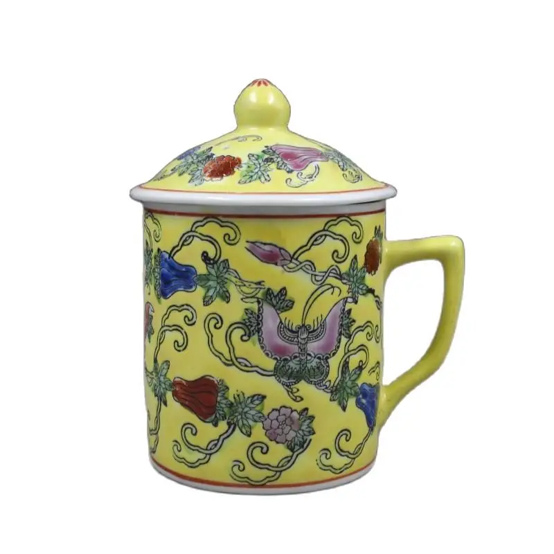 

Collection of Beijing used Huangdi famille rose and butterfly tea cup porcelain