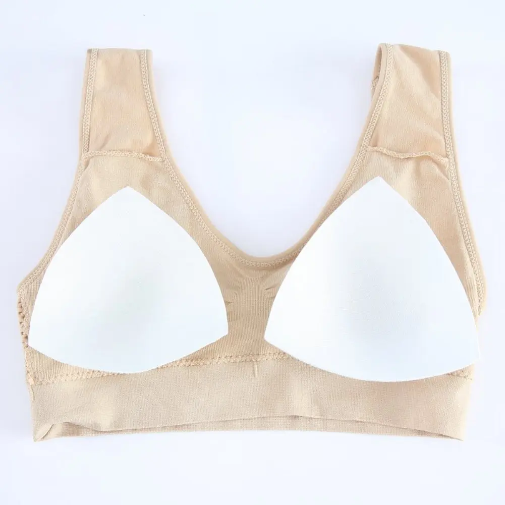 

Solid Seamless Bra Push Up Bralette Bra For Women Wireless Mesh Design Breathable Brassiere Bra