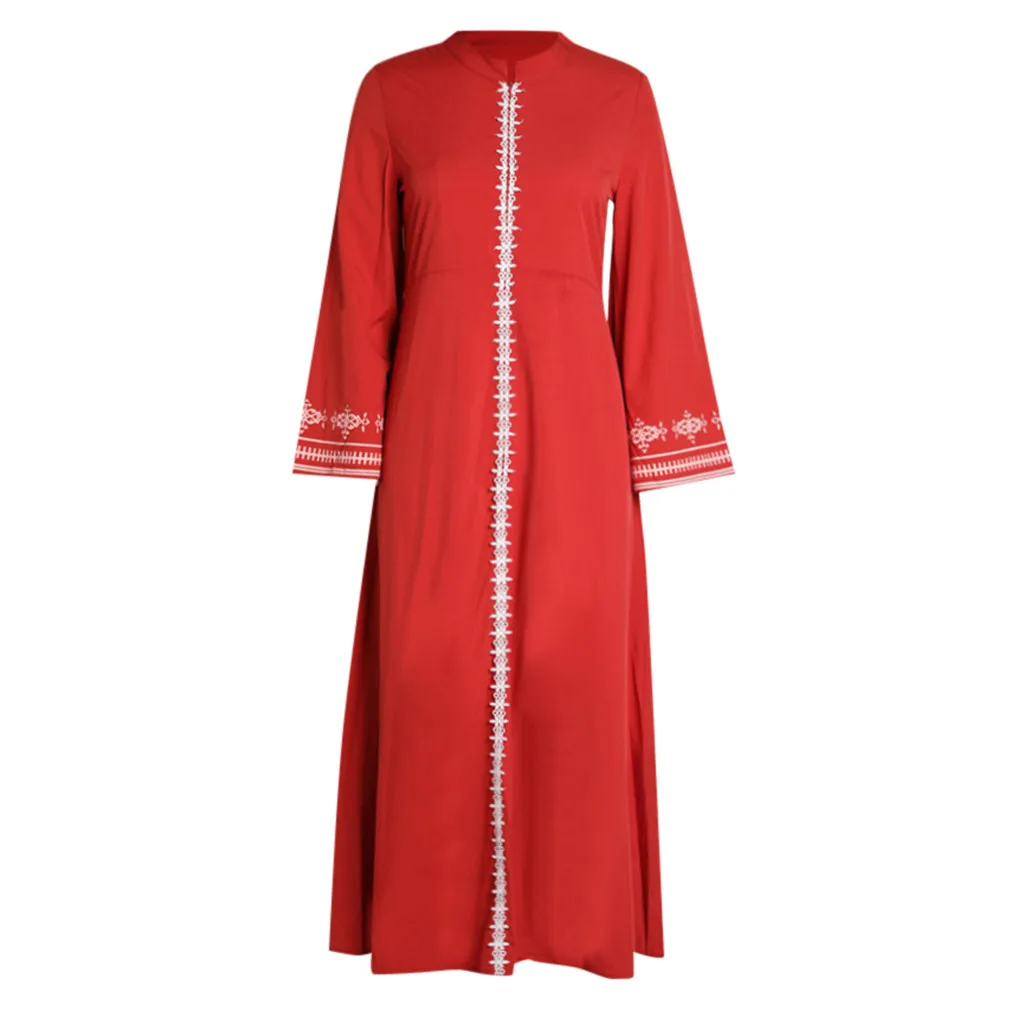 Женское мусульманское Макси Платье с принтом абайя джилбаба кафтан арабское