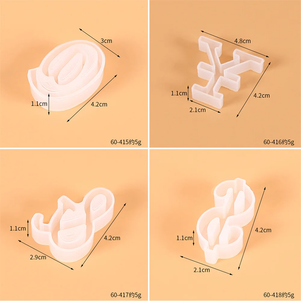 

$ @ & Symbol Silicone Casting Epoxy Molds For Diy Resin Pendants Earring Jewelry Findings Tools Uv Epoxy Handmade Craft Making