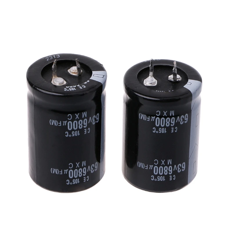 

2PCS 63V 6800uF 6800MFD Electrolytic Capacitor Dimension 30mm45mm Cylindrical W3JB