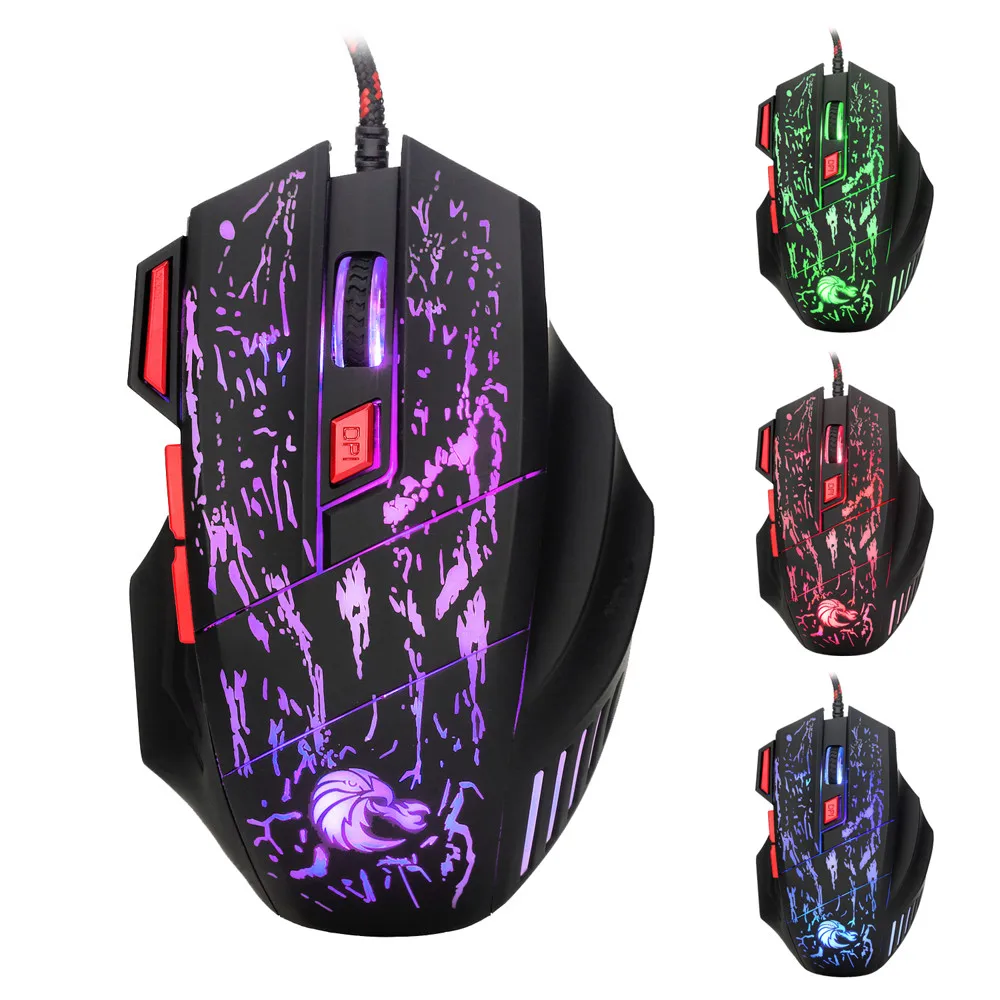 

Professional Gaming Mouse 7 Buttons 5500DPI USB Optical PC Mause Ergonomic Wired Mice For PC Laptop Accessories Wired Mouse