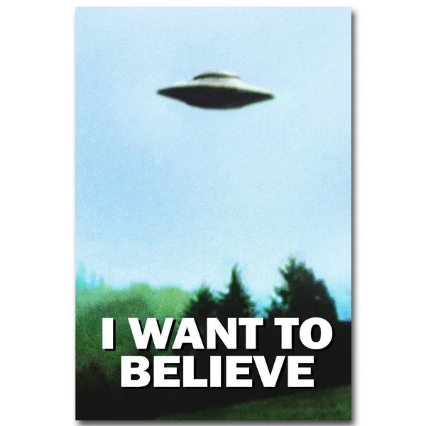 

The X-Files - I Want To Believe TV Art Poster Metal Tin Sign