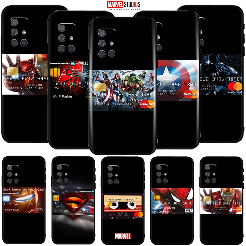 

Phone Case For Samsung Galaxy A31 A51 A71 A32 A52 A72 5G S10 Plus S10E S20 FE Funda Cover Marvel Avengers SpiderMan Iron Man