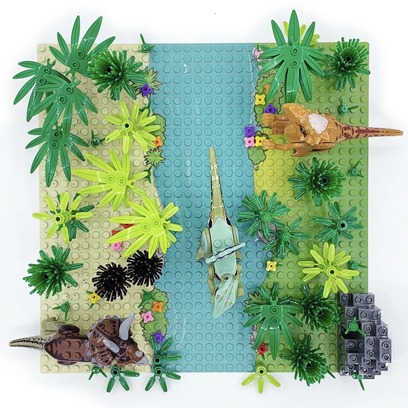 С динозавром Мир Юрского периода мир 2 дерево лес экшн-фигурки животных