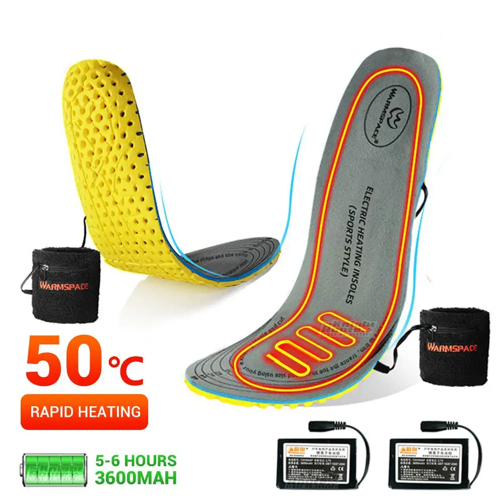 

Heated Shoe Insoles Foot Warming Pad Feet Warmer Sock Pad Mat Winter Heating Insoles Outdoor Sports Winter Battery Powered