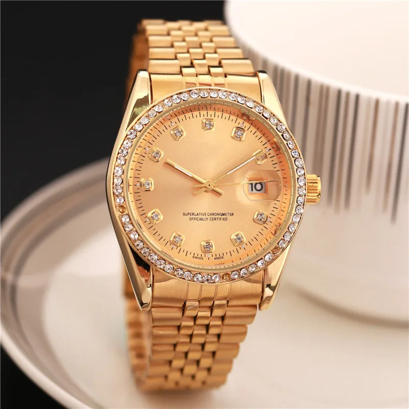 

orologio di lusso New brand luxury mens watches tag quartz movement diamond watch women gold wrist watch clock reloj de mujer