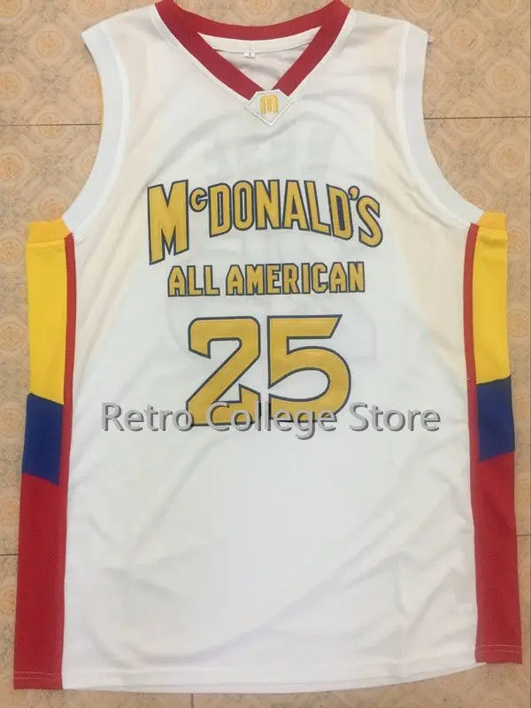 

#25 DERRICK ROSE Dolphins McDonald ALL AMERICAN high quality basketball jersey Retro throwback Cheap menswear