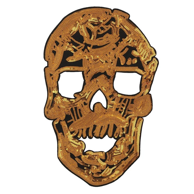 

10 шт. нашивки с черепом для одежды, наклейки, женская футболка с блестками и блестками, модные топы, рубашка, нашивка для девочек, аппликация, одежда