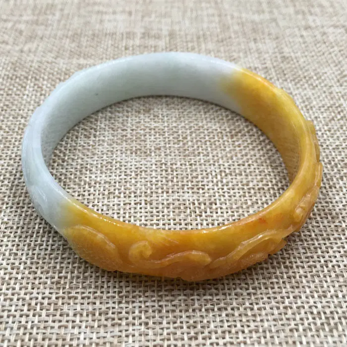 A-299 Beautiful China Hand-carved Orange Jadeite Jade Gems Bracelet Bangle 65mm | Украшения и аксессуары