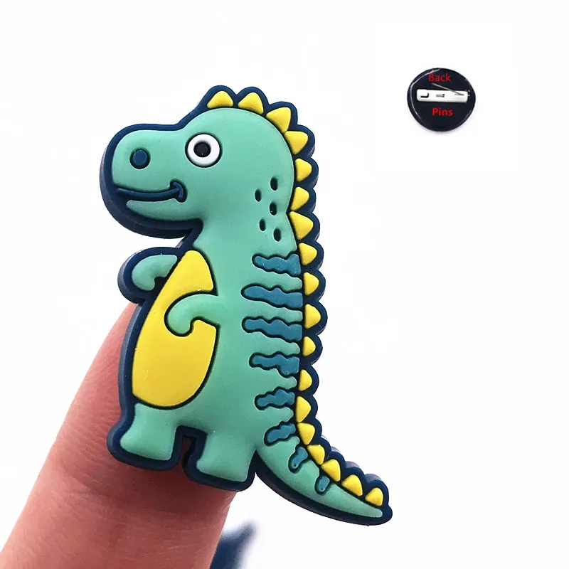Значок в виде мультяшного животного динозавра 1 шт. на одежду скрафт шляпа рюкзак