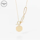 Aazuo Мода горячая распродажа Instagram Популярные 18K оригинальная желтого золота круглая карта ожерелье Gifted для женщин Au750 может быть выгравированы