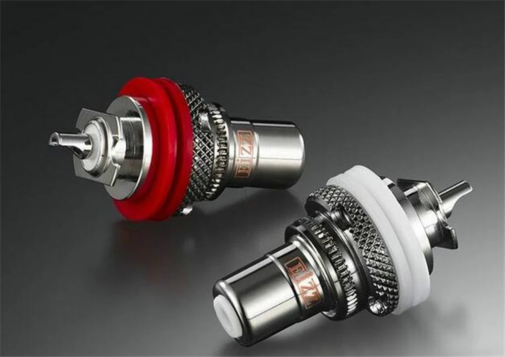 Fêmea de Cobre Ptfe para Áudio Eizz-conector Isolador Vídeo Hifi av tv Rca