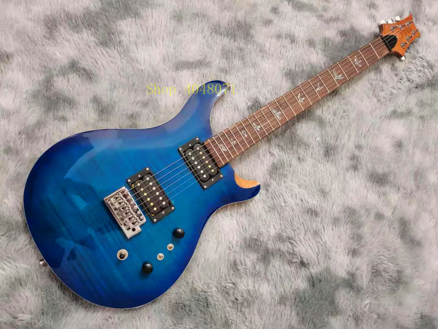 Бесплатная транспортировка 6 ой электрогитара Синий тигр поверхности по