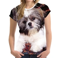 hot sale fashion t shirts women animal dog 3d printing men and women t shirts o neck short sleeves summer oversized tops t shirt