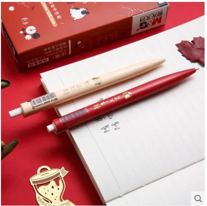 12 шт./лот M & G Chenguang канцелярские 0 5 черный Симпатичные Lucky унисекс Ручка гелевая