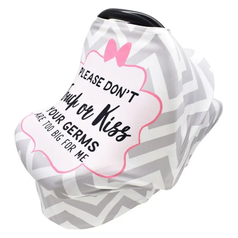 

Drop Ship. No Touching Sign Infant Baby Car Seat 6 in 1 Cover High Chair Nursing Cover