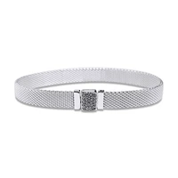 reflexions clasp mesh jewelry components aesthetic chains original real s925 sterling silver bracelets for women men