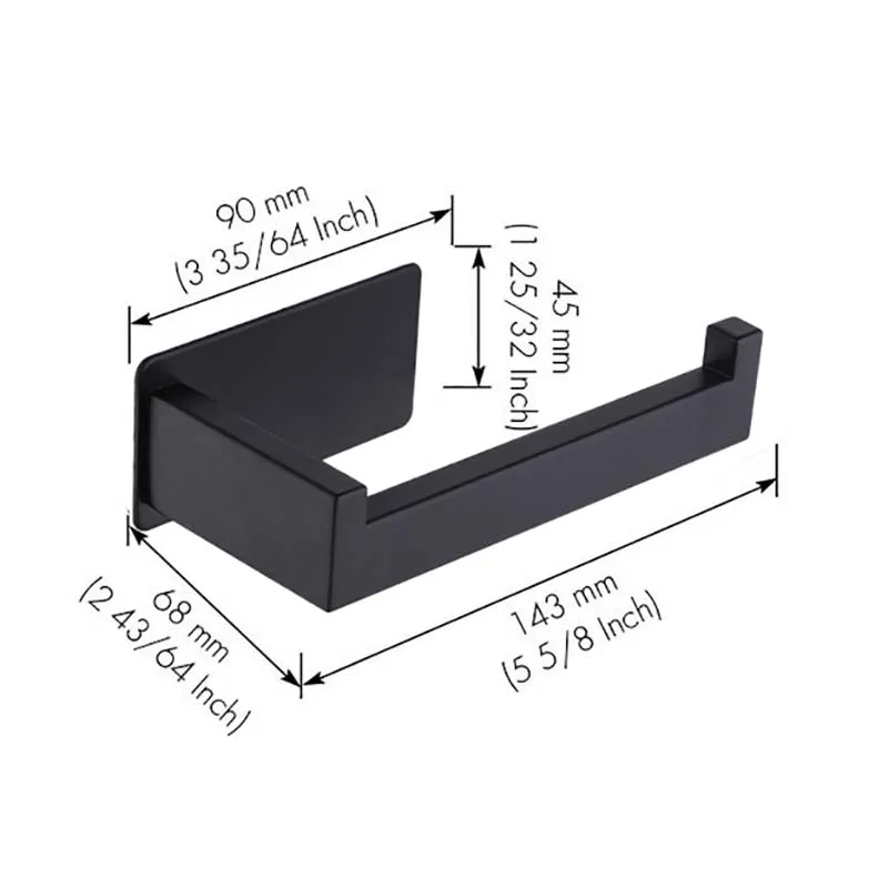 Полки для туалетной бумаги матовые черные держатели рулонные диспенсер и