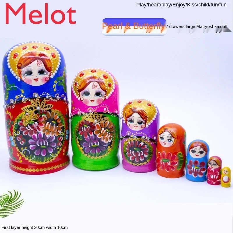 

7-слойная 10-слойная Кукла-матрешка, окрашенная высококлассная кукла из массива дерева, изысканные подарки ручной работы, высокое качество и ...