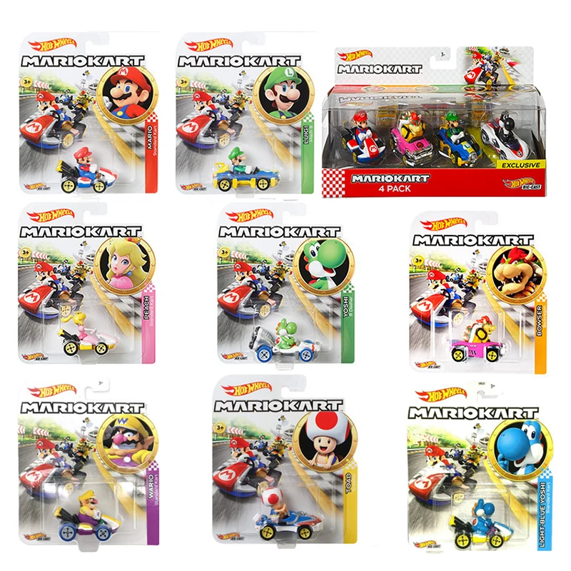 

Новинка Mattel Hot Wheels маленький популярный спортивный автомобиль Super Mario Bros 1:64 фигурки модель автомобиля из сплава для мальчиков Игрушки для де...