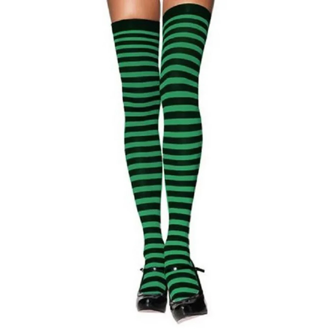 

Knee Socks Girl Women Sexy Slim Striped Long Socks Autumn Christmas Halloween Easter Ball Party Costume Knee High Socks Women