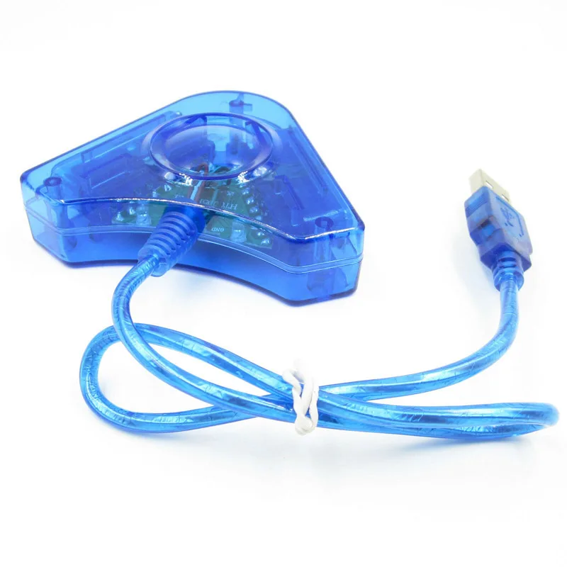 PS2 USB Convert Высококачественный интересный черный геймпад для PS1/PS2 playstation Joypad с двойным джойстиком - Цвет: PS2 USB Convert