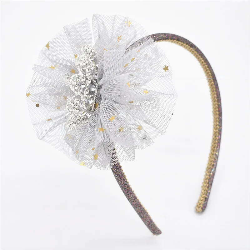 Модная повязка на голову прекрасная корона для девочек принцесса с кружевом и