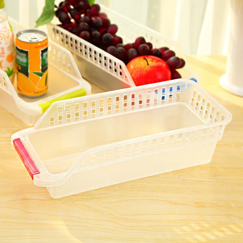1pcs Fridge Freezer Shelf Storage Baskets Hollow Out Holder Refrigerator Food Box Rack Plastic Drawer Organizer | Дом и сад