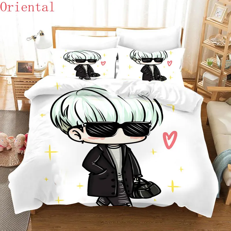 

Duvet Cover 3D Korean Handsome Boys Singing Group Print Bedding Set Polyester Bedclothes Double King Size Quilt Cover Bed Linen