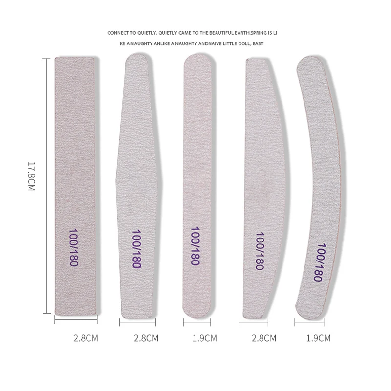 

5-3PCS Nail File Double Side Buffer 100/180 Sandpaper Professional Nail Files Sanding Block Pedicure Manicure Polishing Tools