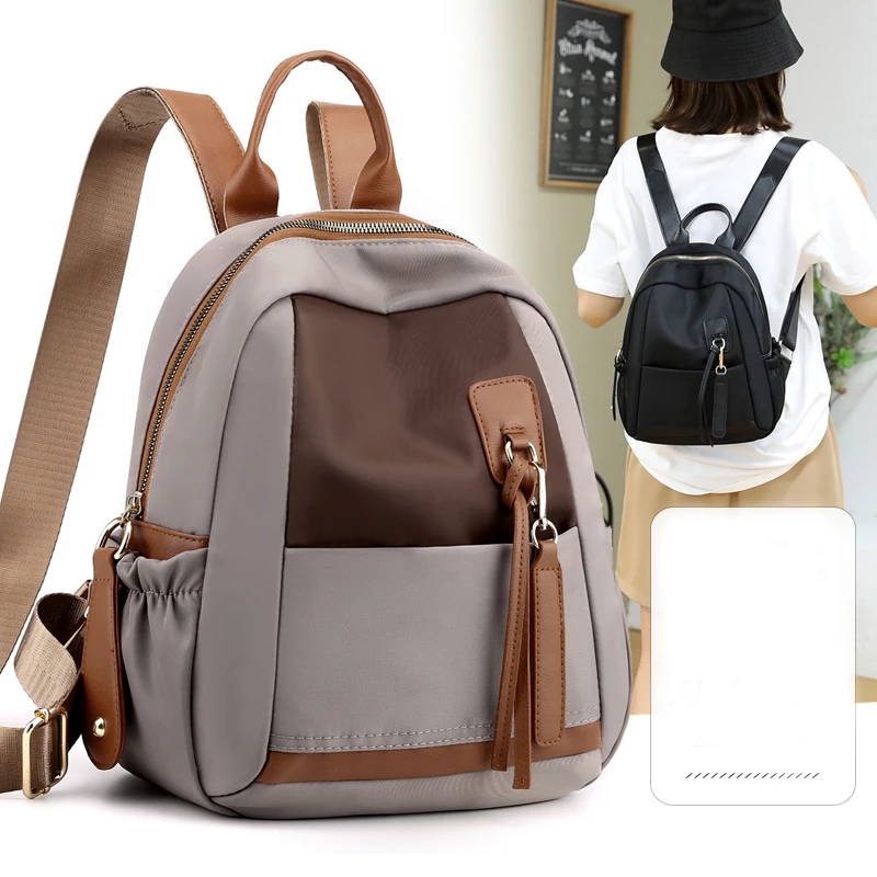 

2021 Fashion Women Backpack For Teenage Girl Mochila Feminina Backpacks Nylon Waterproof Casual Patchwork Bagpack Female Bag New