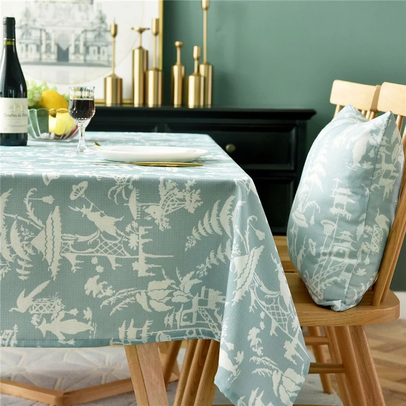 Free Shipping Floral Print Waterproof Tablecloth Oil-Proof Stain Resistant Wrinkle Wipeable Table Cover Outdoor Indoor | Дом и сад