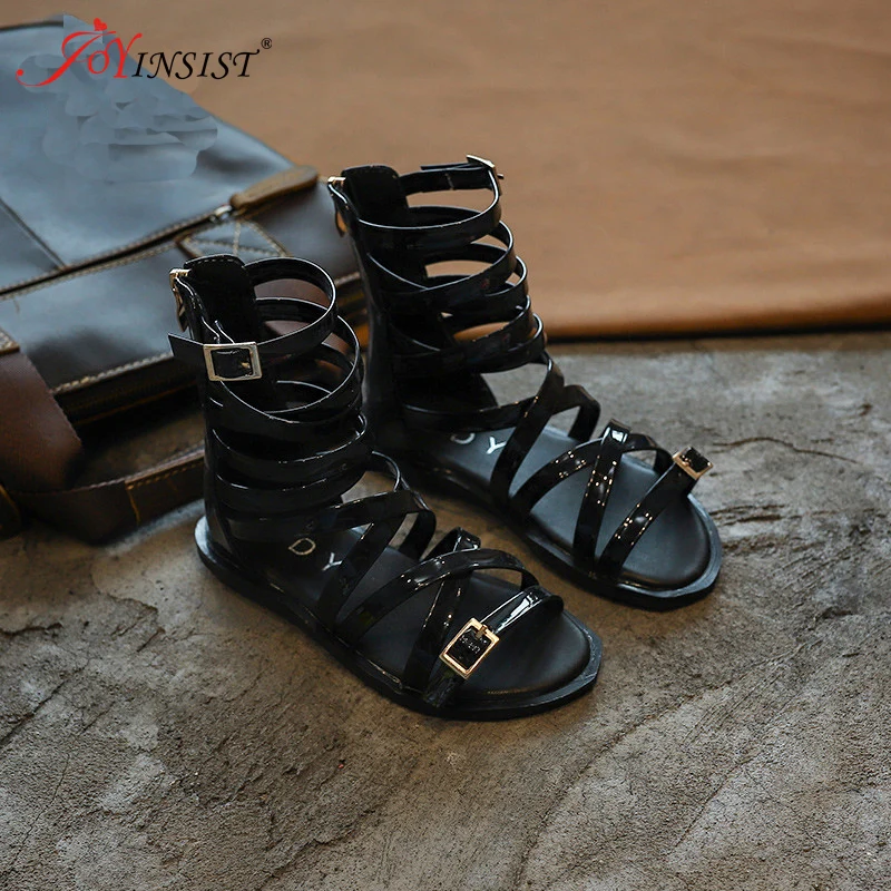 Детская обувь Новинка лета 2019 детская из мягкой кожи с заклепками в римском