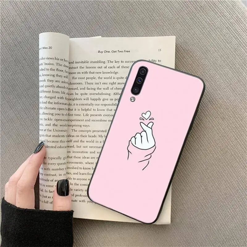 

love heart pink cute Phone Case For Samsung A51 A32 A52 A71 A50 A12 A21S S10 S20 S21 Plus Fe Ultra