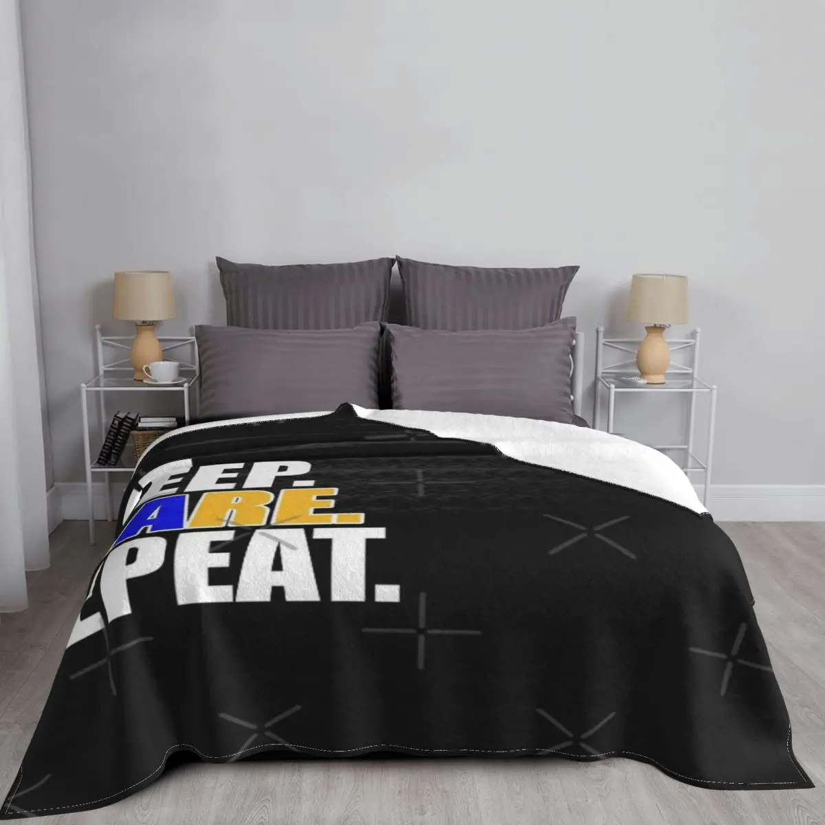 Manta a cuadros de Clare с Ирландией Eat Sleep colcha repetiтор для cama edredones playa mantas r | Дом и сад