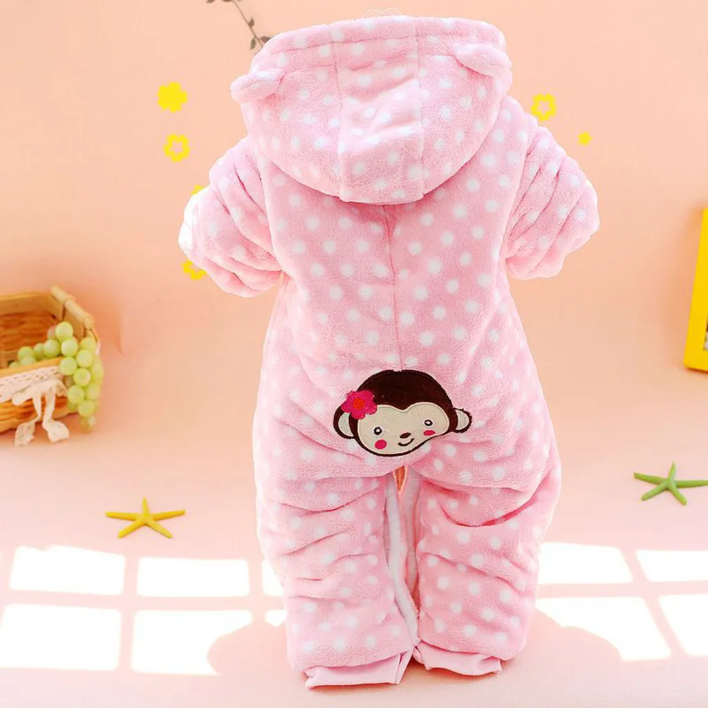 Осенне зимний детский комбинезон Милый Плюшевый с капюшоном и принтом пчелы