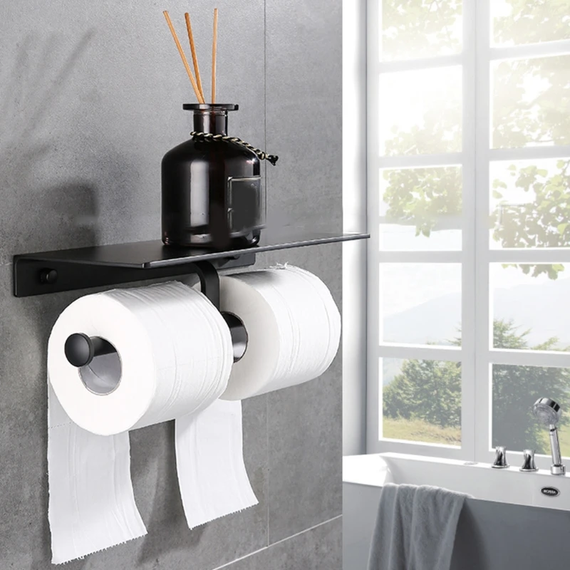 Современный держатель для туалетной бумаги двойного назначения настенный