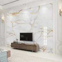custom any size mural modern white marble wallpaper golden line wall painting living room tv sofa bedroom home decor papel mural