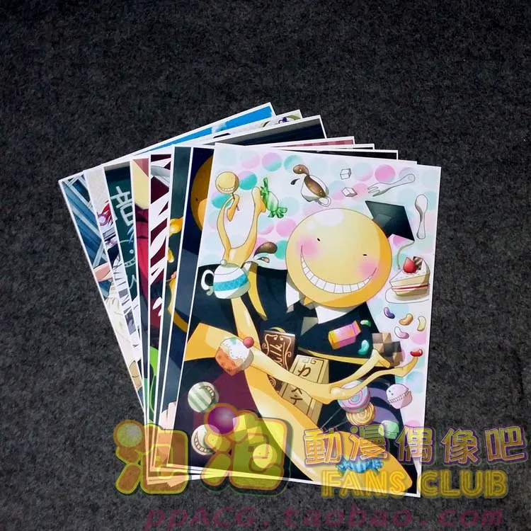 

8Pcs Assassination Classroom Anime Picture Posters Figures Poster 42x29cm Toys for Wall Home Decoration Kids Adult Gift