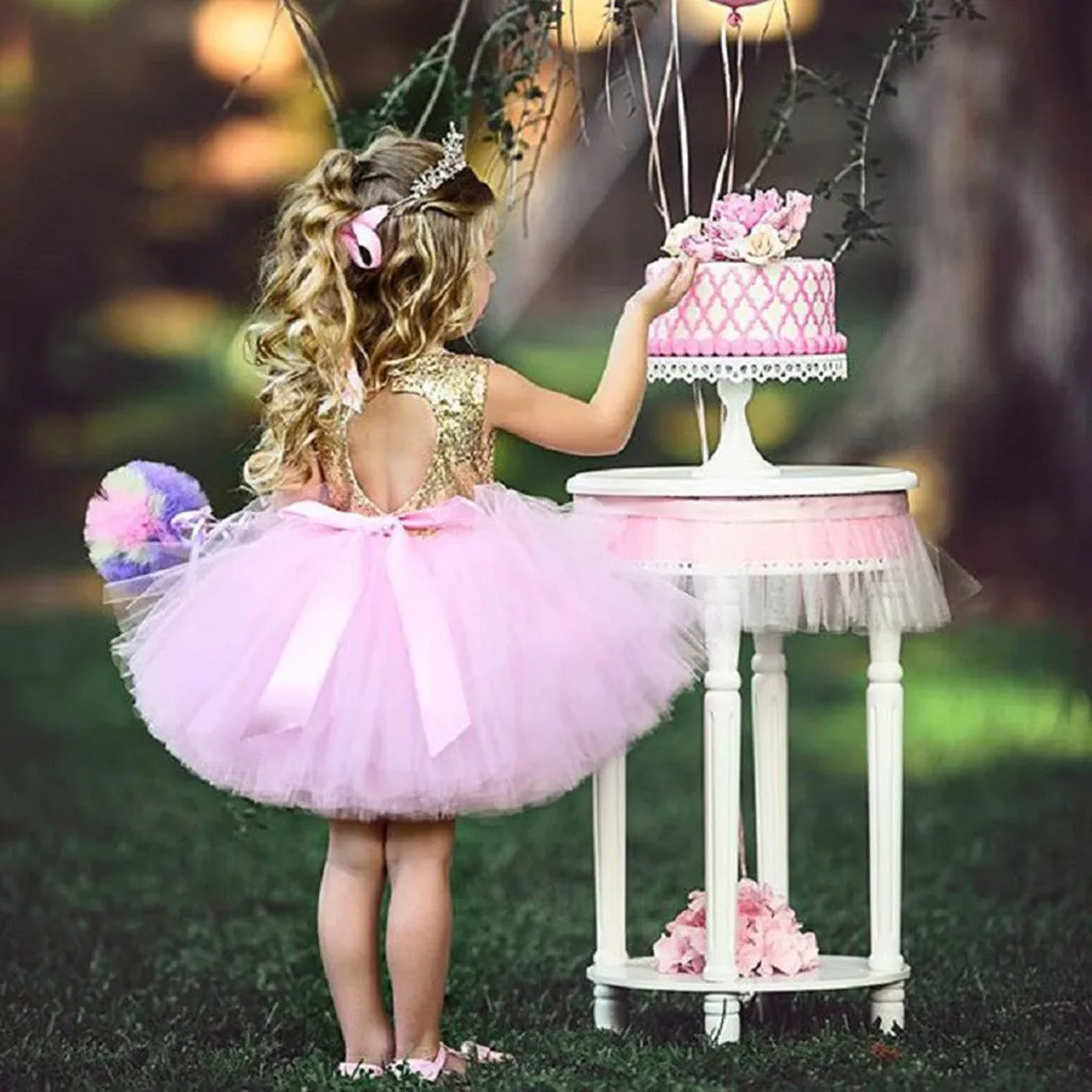 Детское фатиновое платье-пачка без рукавов с круглым вырезом | Детская одежда и